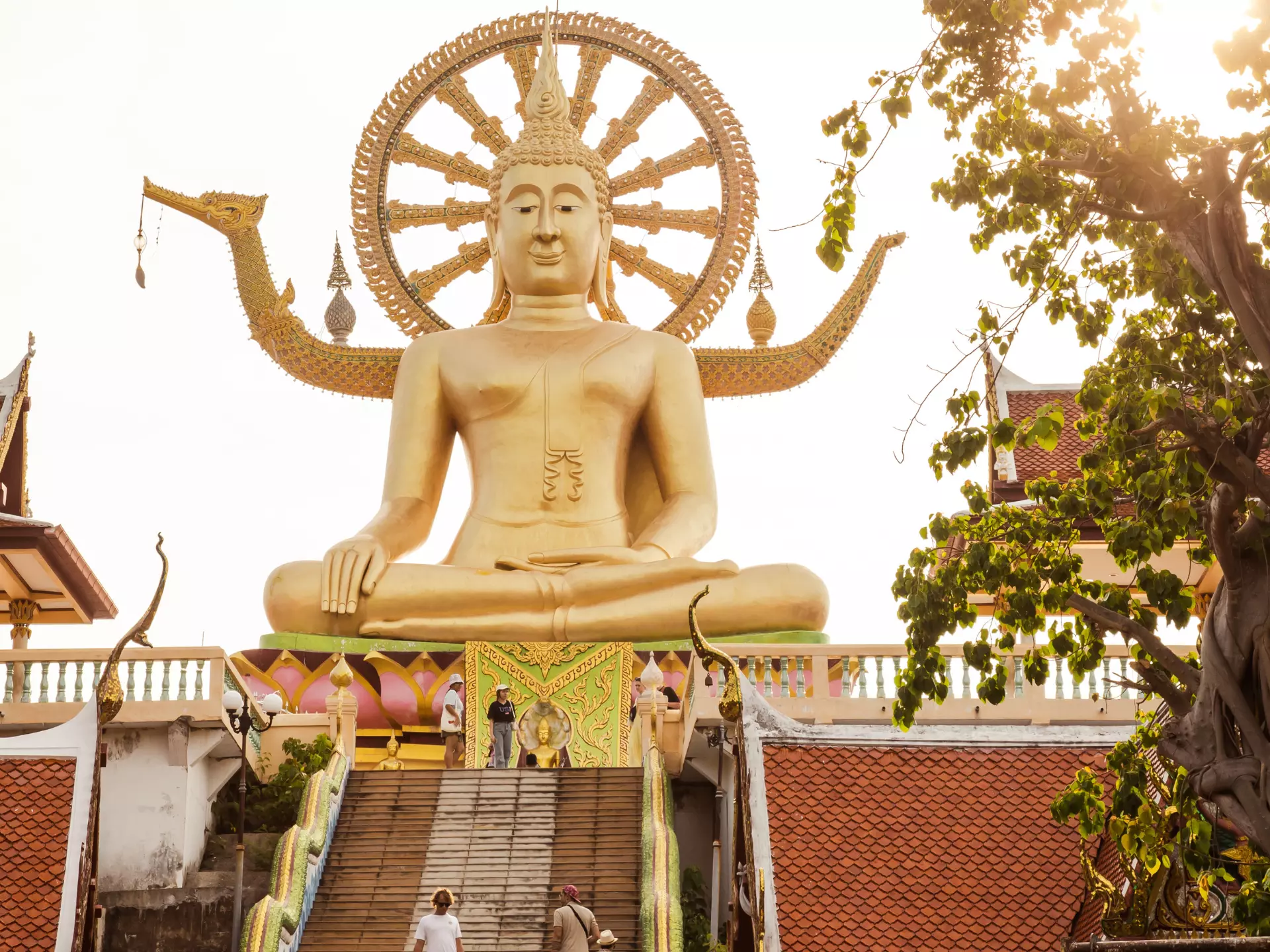 The Big Buddha Temple (Wat Phra Yai) which is a 12-metre tall golden Buddha statue