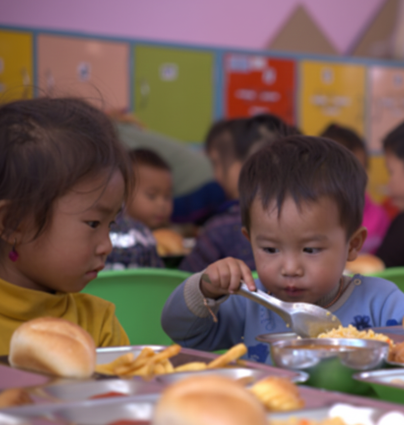 Children sharing a meal at a local community programme
