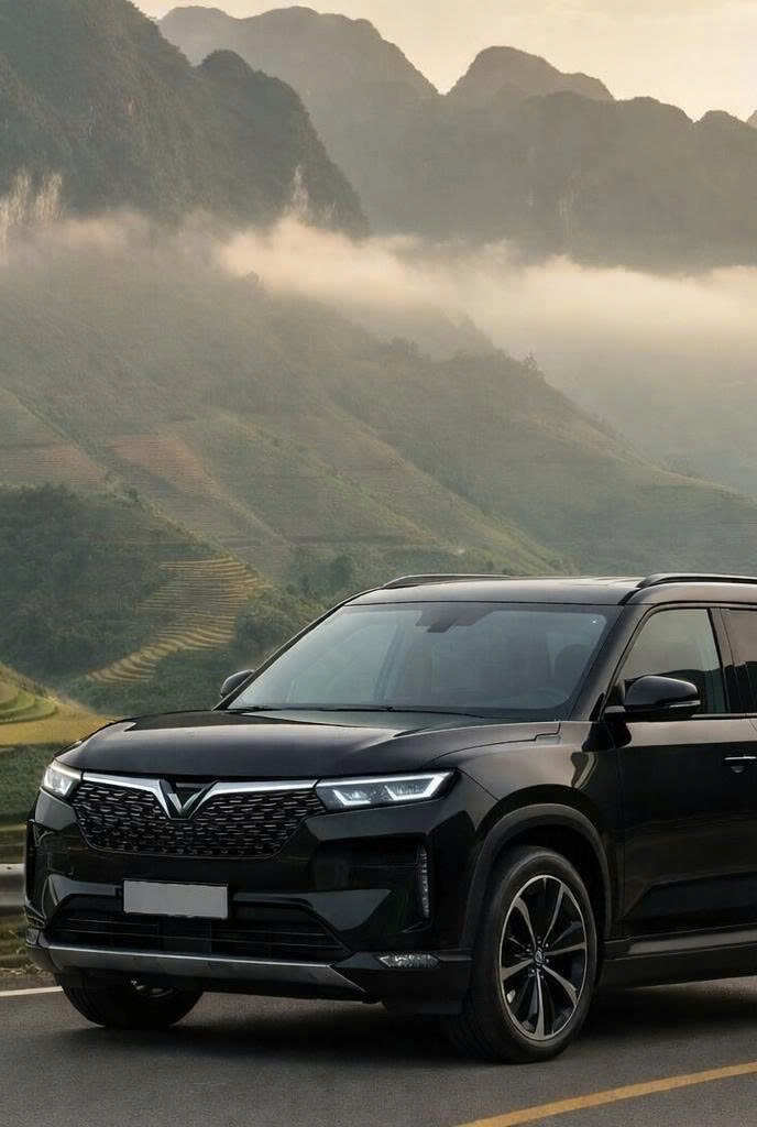 Electric guest vehicle in the mountains of Mu Cang Chai