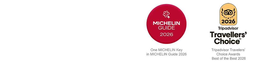 One MICHELIN Key in The MICHELIN Guide 2026 and Tripadvisor Travelers Choice Awards Best of the Best 2026