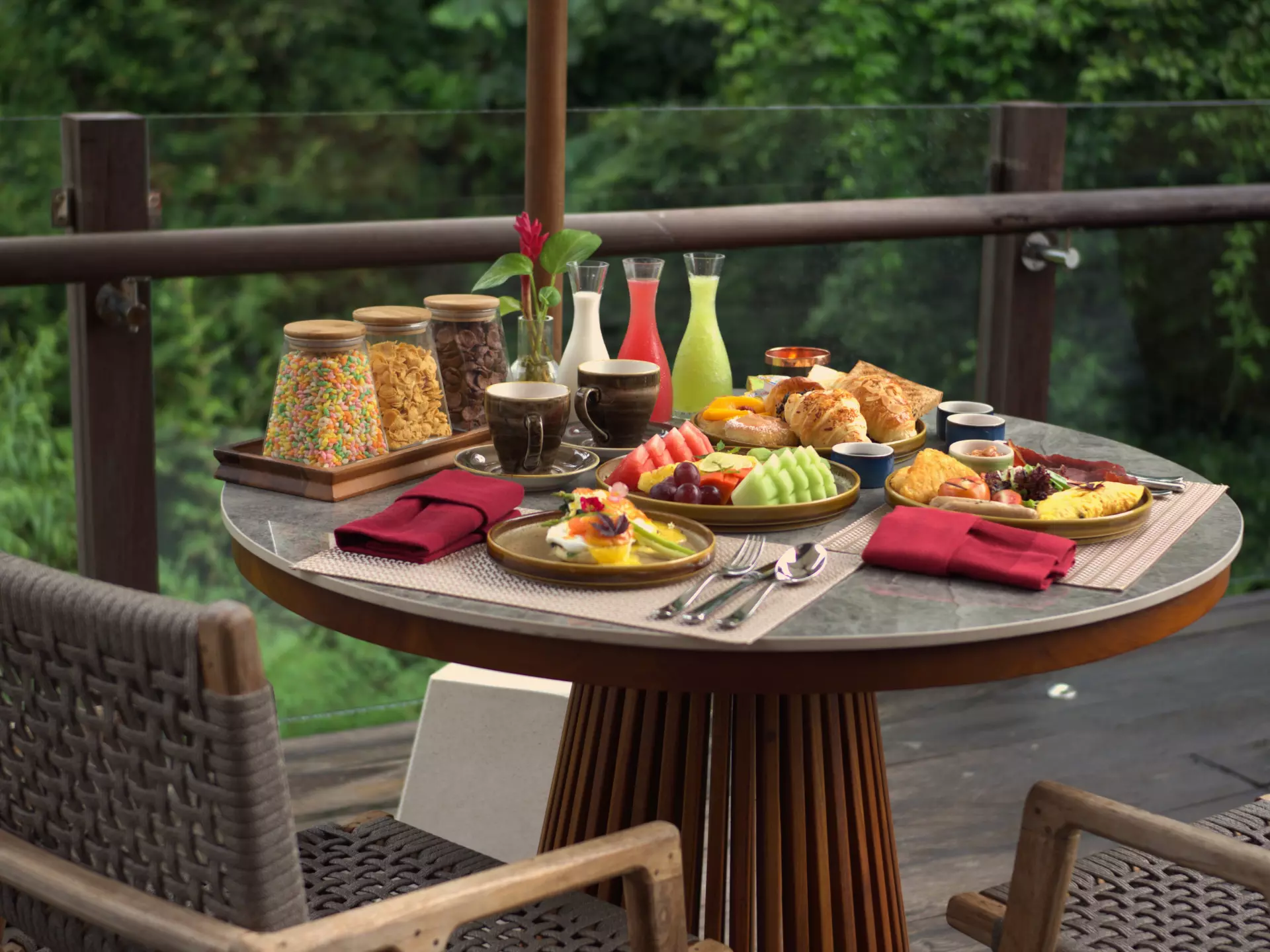 Breakfast by the resto deck