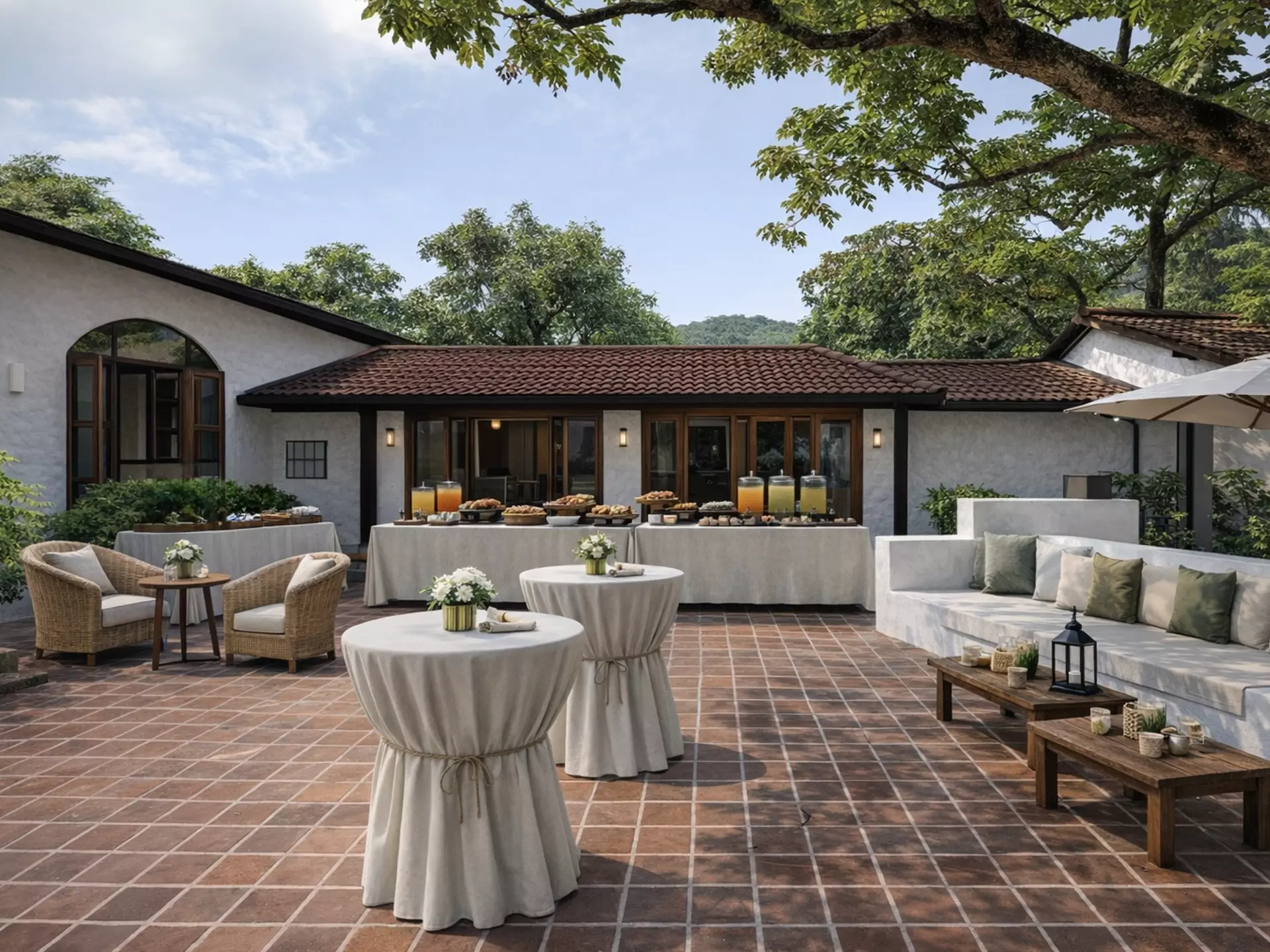 Courtyard Coffee Break Set-Up