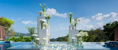 Garrya Tongsai Bay Samui - Two Bedroom Seaview Hillside Pool Villa -In Villa Wedding Set up