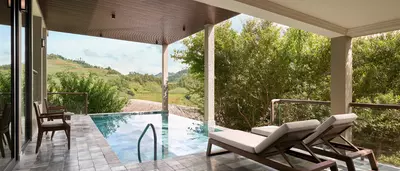 Private pool of the Hmong Garden View Pool Suite in a calm, secluded setting.