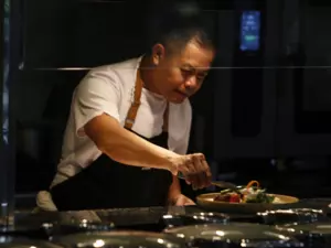 Chef is cooking in the kitchen