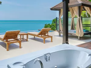 Wellbeing Seafront Pool Villa with outdoor pool at Garrya Tongsai Bay Samui, a luxury hotel resort in Koh Samui